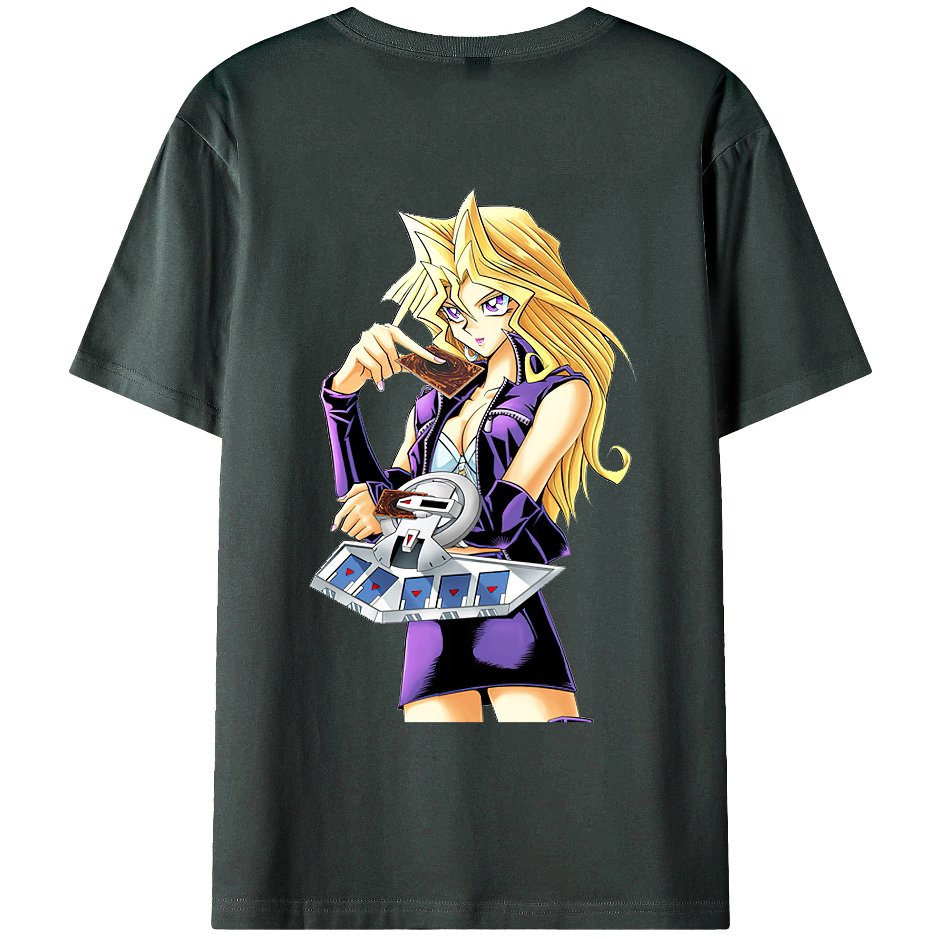 （画像用） 遊☆戯☆王 Yu-Gi-Oh! 綿100％ メンズ半袖Tシャツ（バックプリント） 通気性